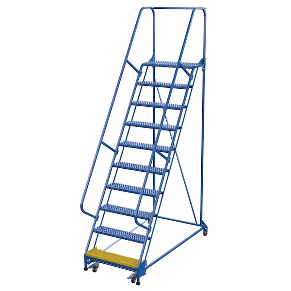 130 H Steel PW Ladder, Grip Strut, 10 Step, 10 Steps